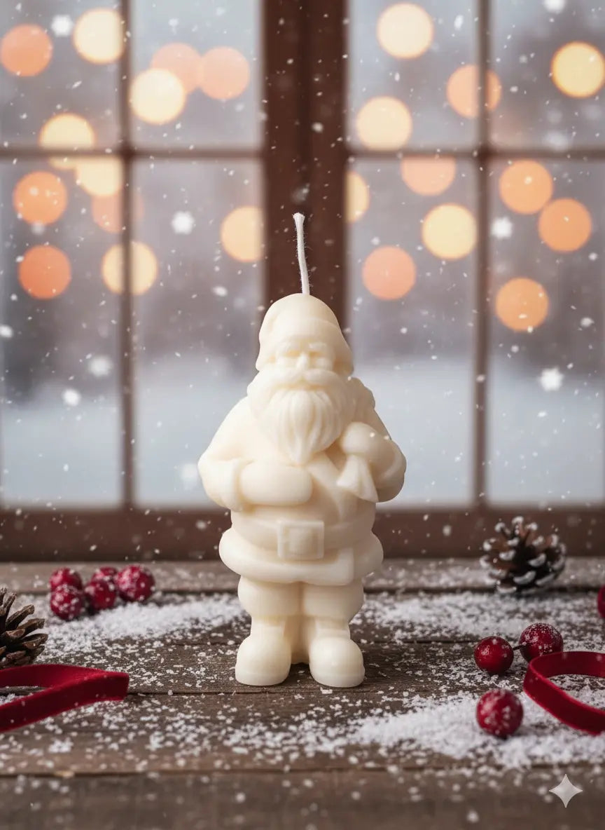 Santa Candles for Festive Decor and Holiday Spirit - handmade home fragrance gift