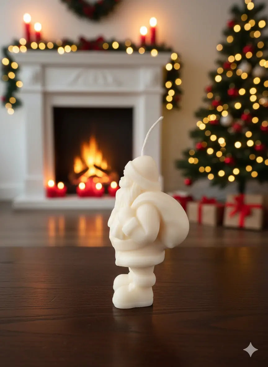 Santa Candles for Festive Decor and Holiday Spirit - handmade home fragrance gift