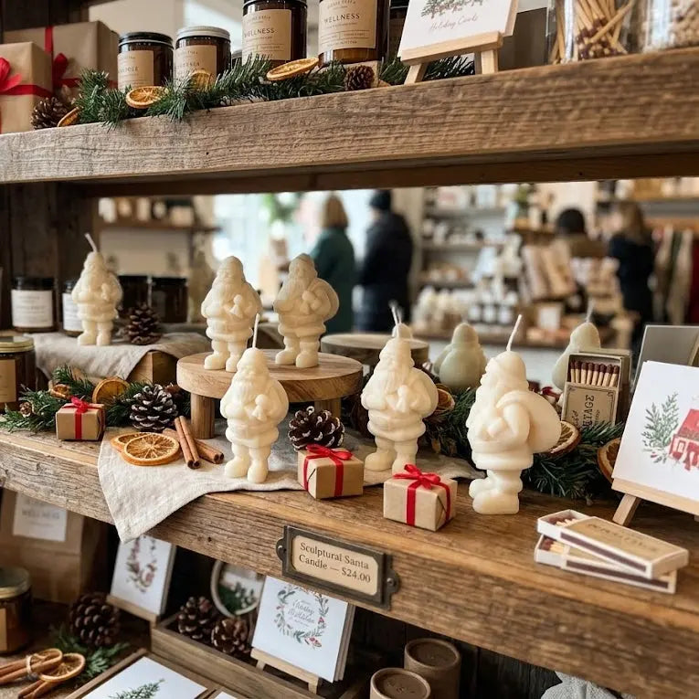 Velas de Papá Noel para la decoración festiva y el espíritu navideño