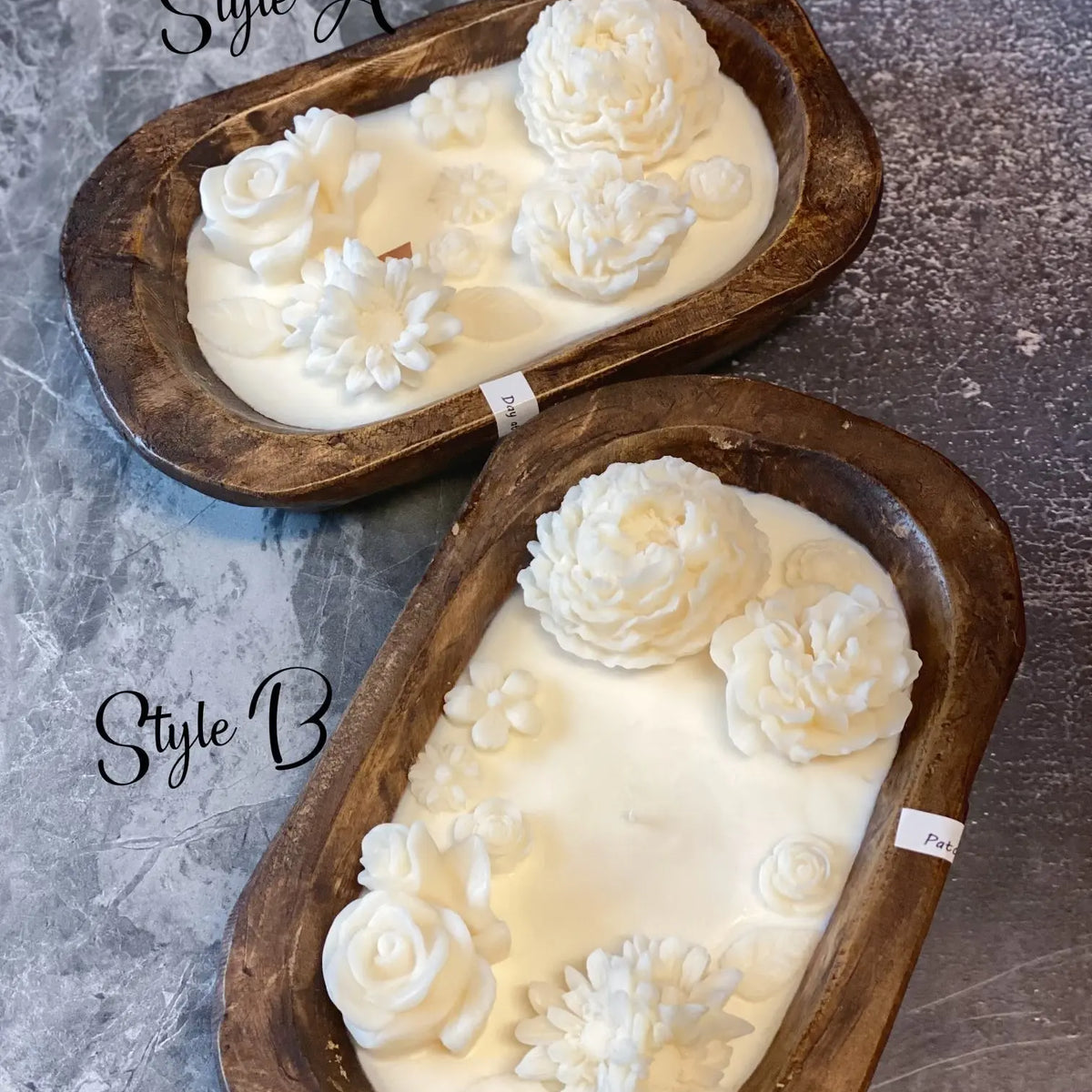 Botanical Garden Dough Bowl Candle - handmade home fragrance gift