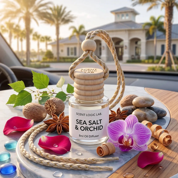 Luxury 8ml Car Diffuser in Floral Scents - handmade home fragrance gift