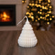 Velas de árbol de Navidad de origami para una decoración festiva