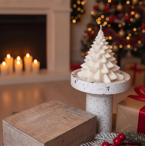 Fir Tree Candle | Festive Table Candle for Christmas Displays - handmade home fragrance gift