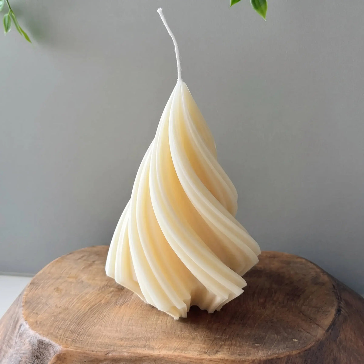 Swirling Christmas Tree Candles | Sculptural Holiday Décor - handmade home fragrance gift