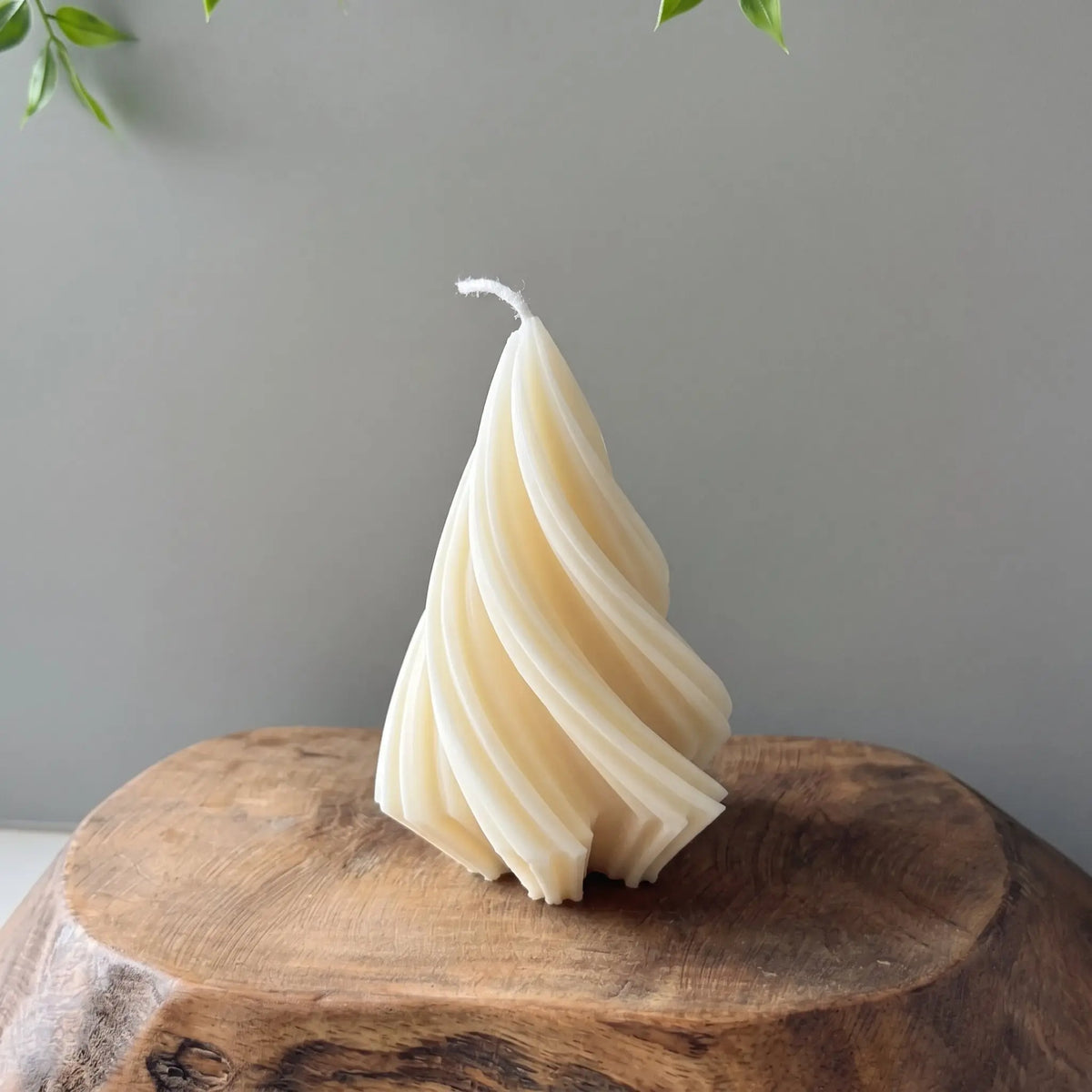 Swirling Christmas Tree Candles | Sculptural Holiday Décor - handmade home fragrance gift