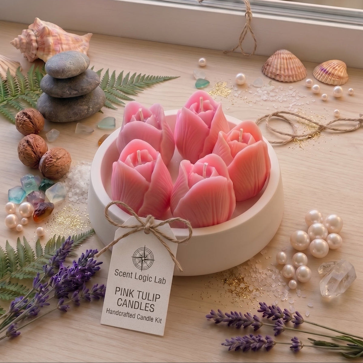 The Tulip Blossom Candle | Hand-Poured Luxury - handmade home fragrance gift