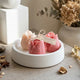 Spring Candle Decor: Tulip Trio Candle in Artisan Jesmonite Bowl - handmade home fragrance gift