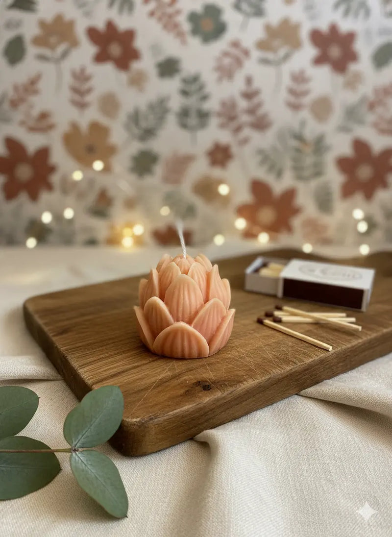 Mini Lotus Candle | Handmade Floral Candle - Kind Gifts Co.