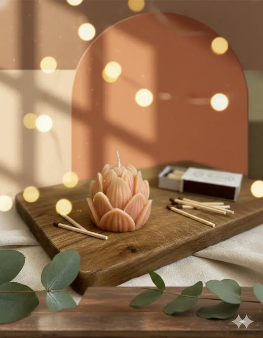Mini Lotus Candle | Handmade Floral Candle - Kind Gifts Co.