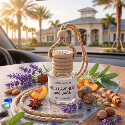 Luxury 8ml Car Diffuser in Floral Scents - handmade home fragrance gift