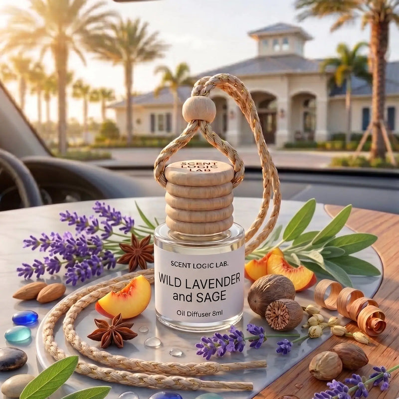 Luxury 8ml Car Diffuser in Floral Scents - handmade home fragrance gift