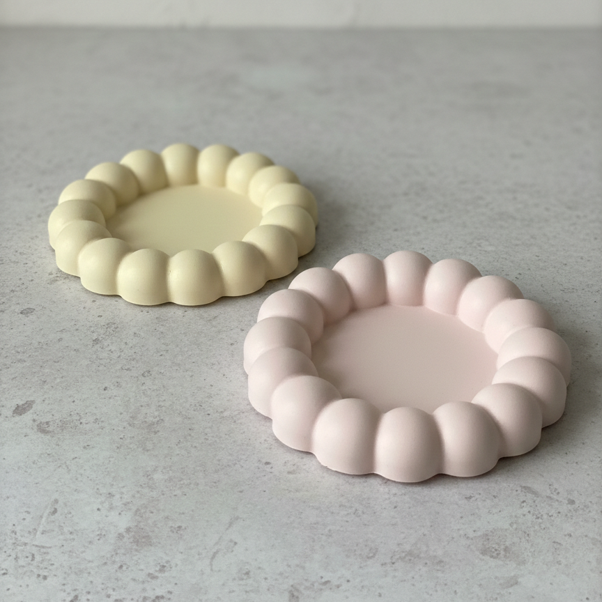 Jesmonite Handmade Catch-All Dish | Bubble Tray - handmade home fragrance gift