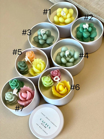 Cactus Jar Candle | Handmade Aroma Bliss - handmade home fragrance gift