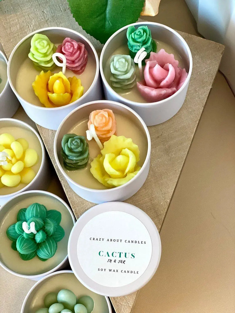 Cactus Jar Candle | Handmade Aroma Bliss - handmade home fragrance gift