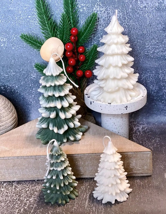 Christmas Tree Cedar Candles | Holiday Decor - handmade home fragrance gift