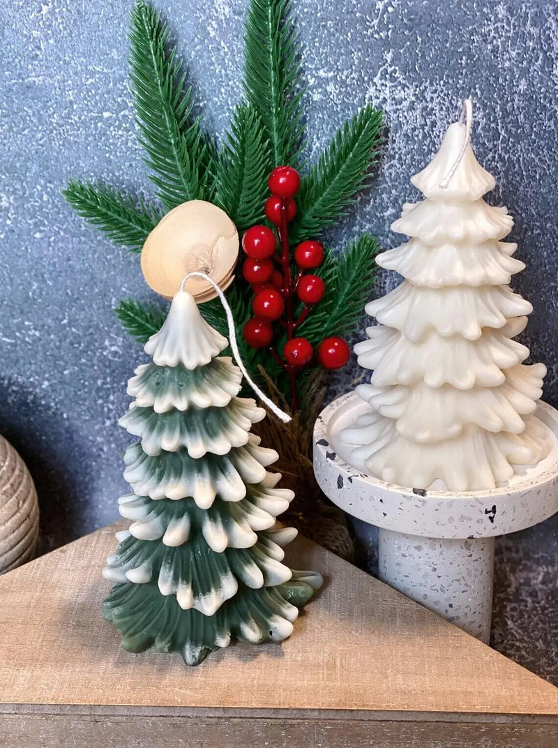 Christmas Tree Cedar Candles | Holiday Decor - handmade home fragrance gift