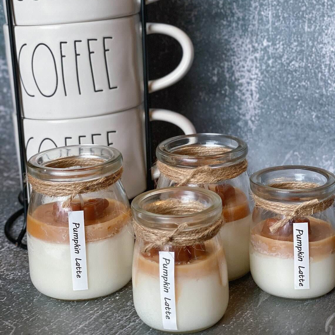 Coffee Candle in Glass Jar - handmade home fragrance gift