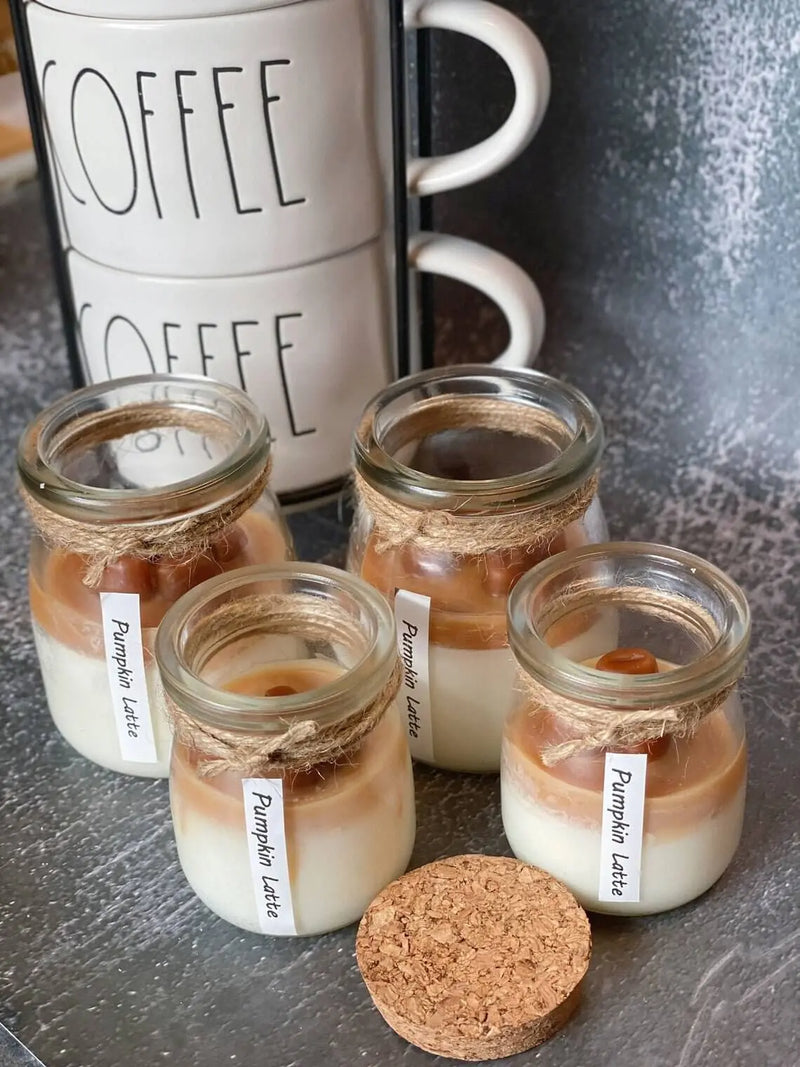Coffee Candle in Glass Jar - handmade home fragrance gift