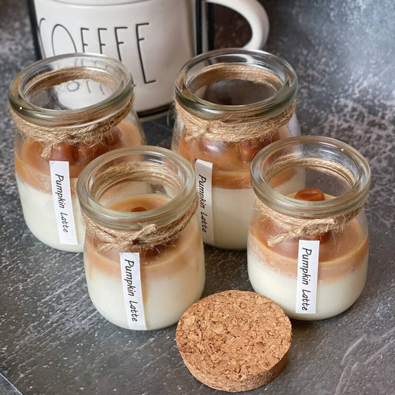 Coffee Candle in Glass Jar - handmade home fragrance gift