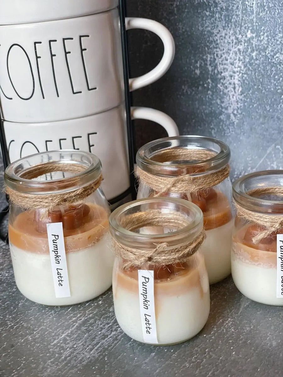 Coffee Candle in Glass Jar - handmade home fragrance gift