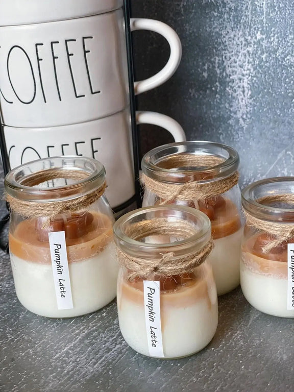 Coffee Candle in Glass Jar - handmade home fragrance gift