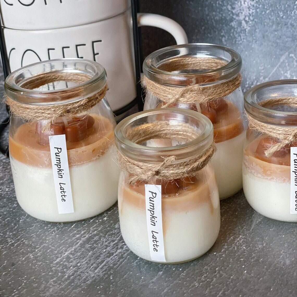 Coffee Candle in Glass Jar - handmade home fragrance gift