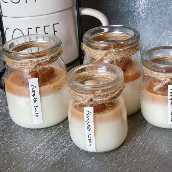 Coffee Candle in Glass Jar - handmade home fragrance gift