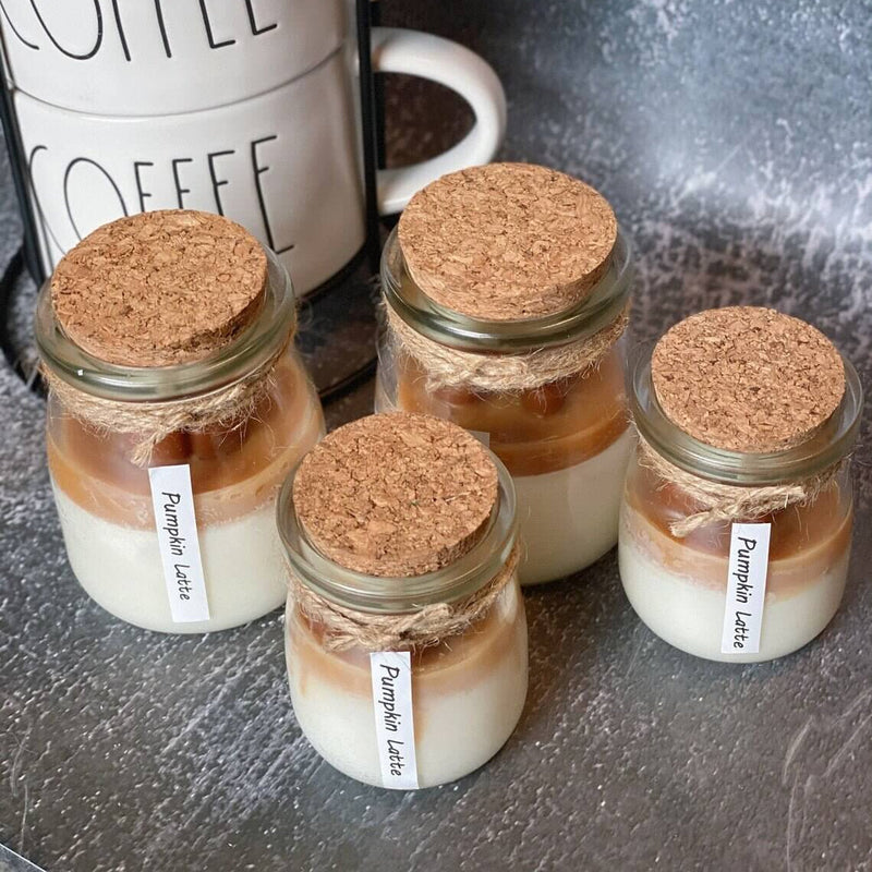 Coffee Candle in Glass Jar - handmade home fragrance gift
