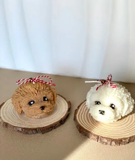 Cute Puppy Head Soy Wax Candle