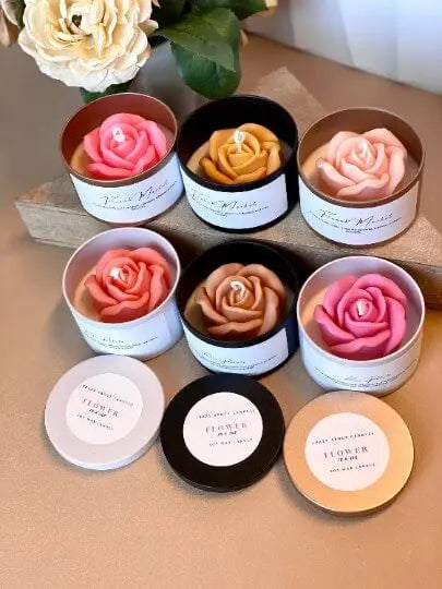Flower in a Jar Candle | Handcrafted Gift - handmade home fragrance gift