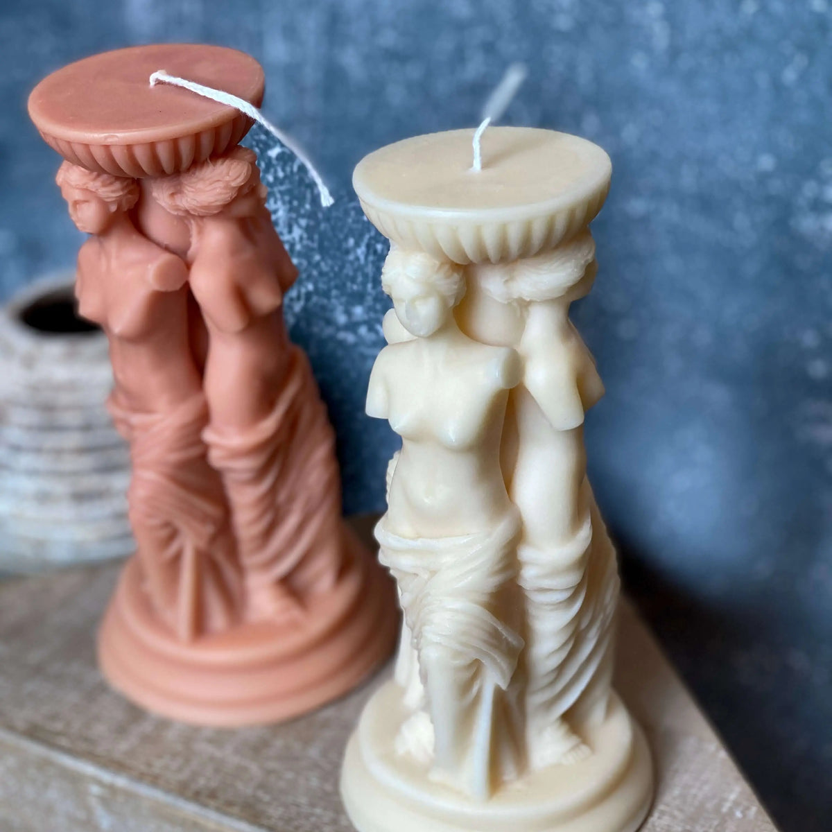 Goddess Sculpture Candle | Soy Wax Art Trio - handmade home fragrance gift