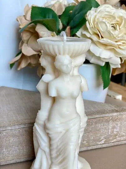 Goddess Sculpture Candle | Soy Wax Art Trio - handmade home fragrance gift