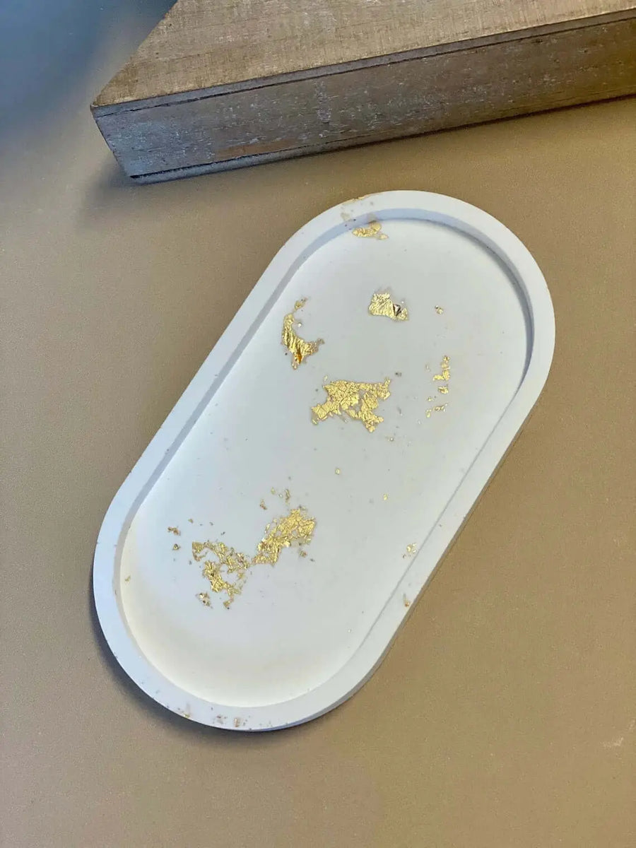 Jesmonite Tray | Handmade Minimalist Décor - handmade home fragrance gift