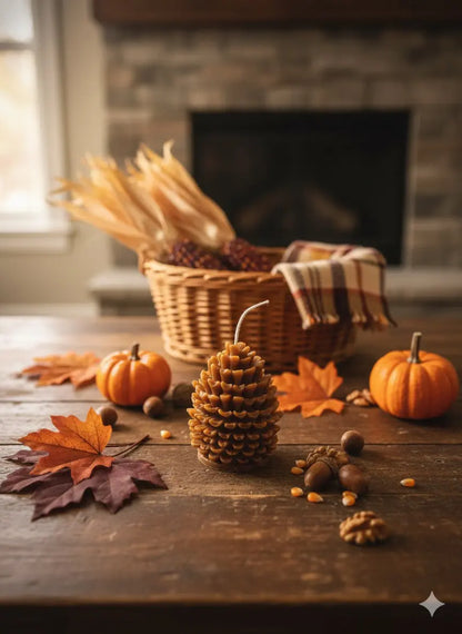 Pinecone Candle | Rustic Fall Decor - handmade home fragrance gift