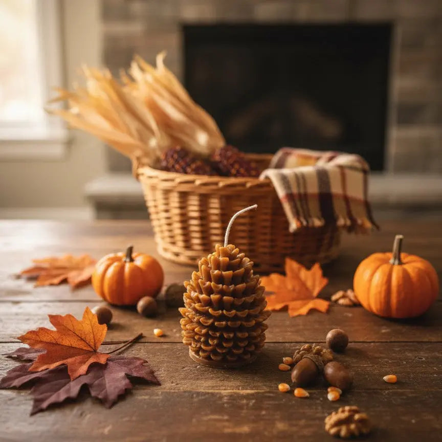 Pinecone Candle | Rustic Fall Decor - handmade home fragrance gift