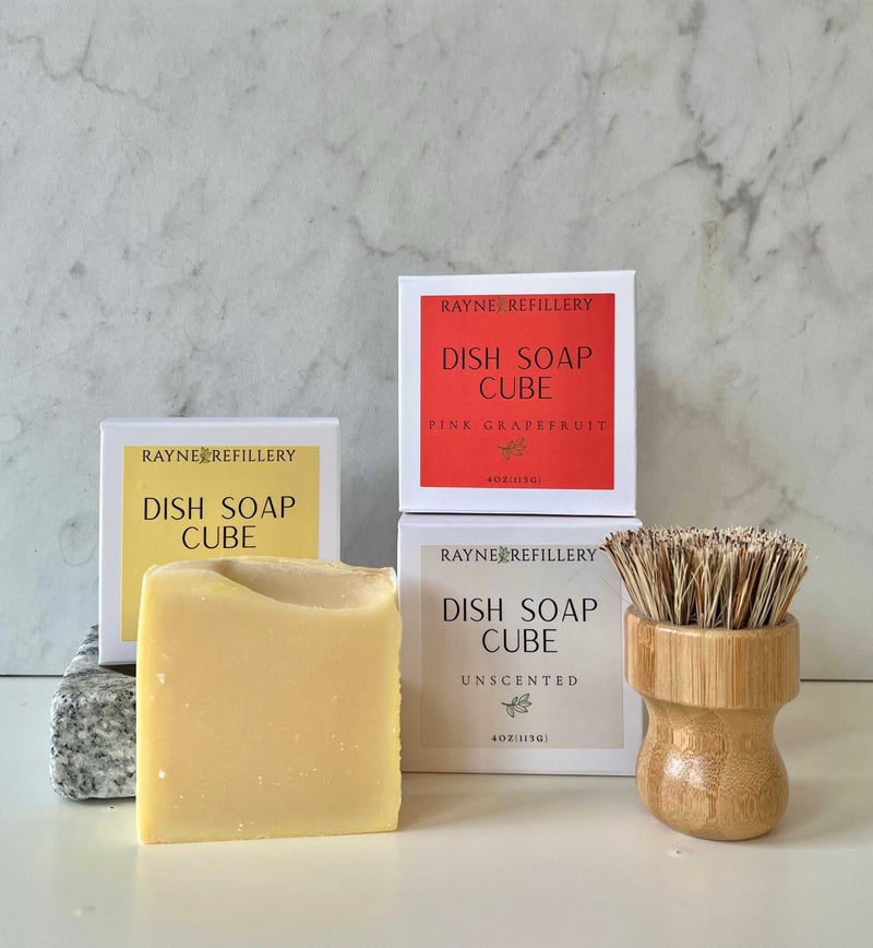 Solid Dish Soap Bar - Zero-Waste Organic Dish Washing Cube