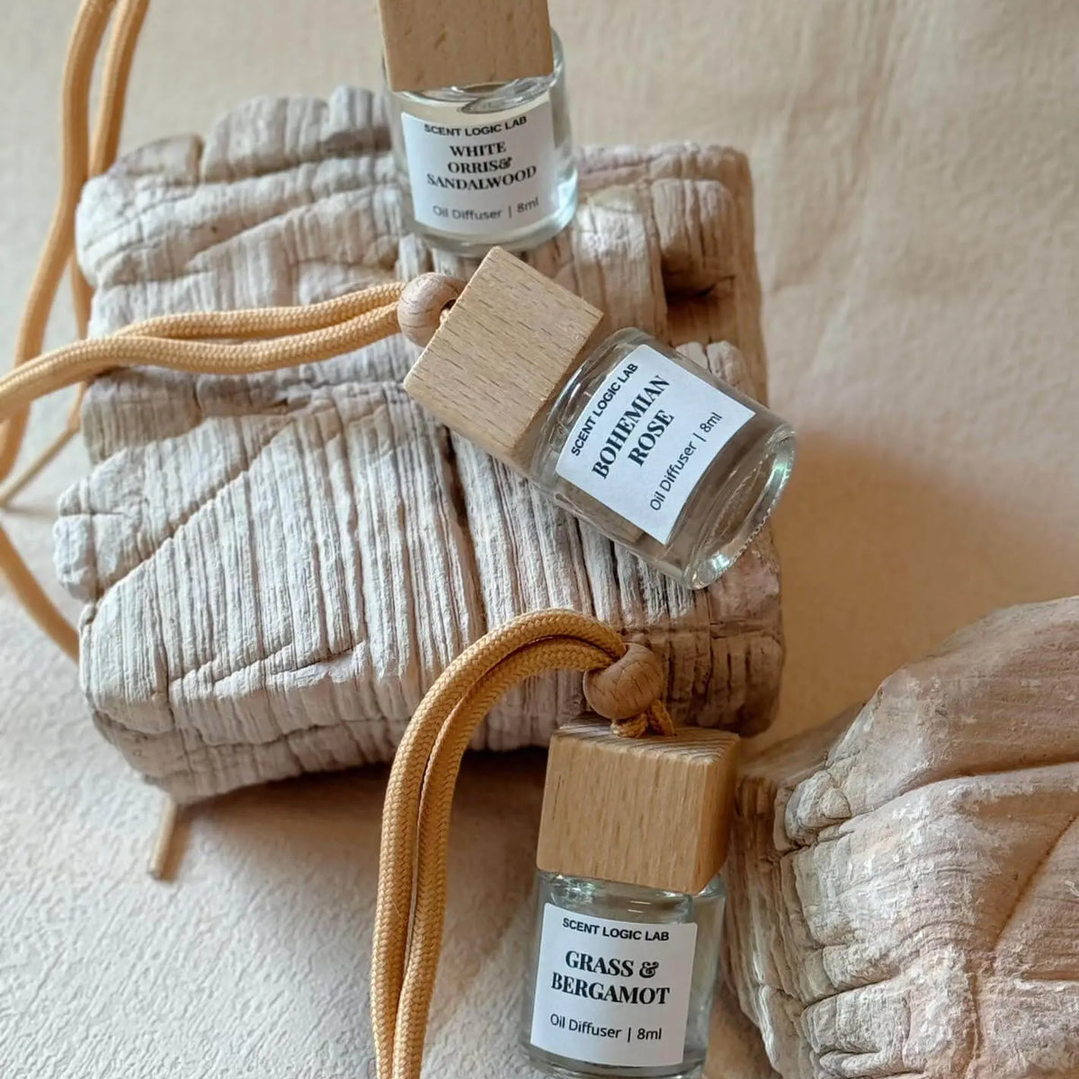 Luxury 8ml Car Diffuser in Floral Scents - handmade home fragrance gift