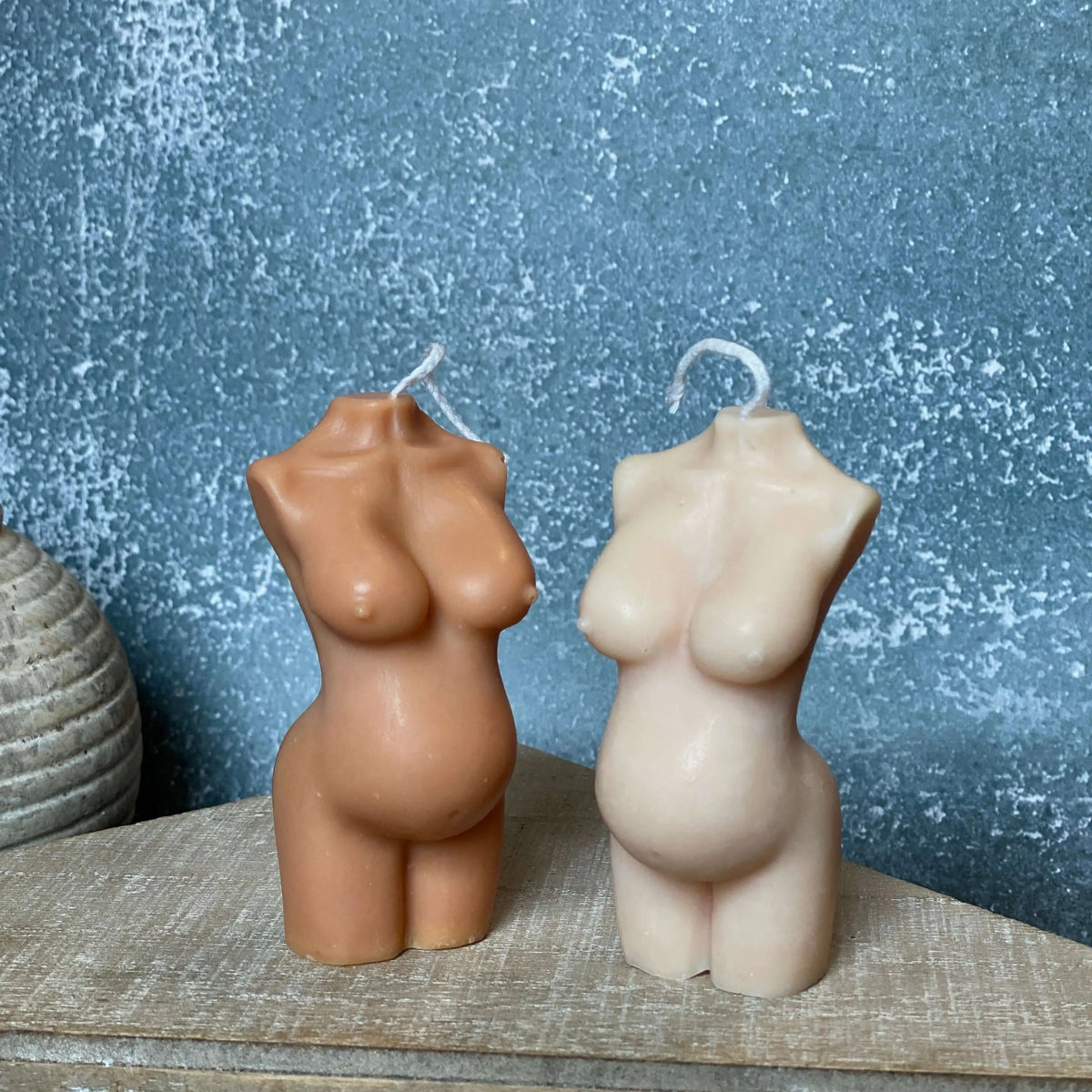 Mom-to-Be Candle |  Body Sculpture Art - handmade home fragrance gift