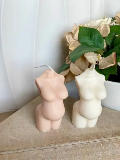 Mom-to-Be Candle |  Body Sculpture Art - handmade home fragrance gift