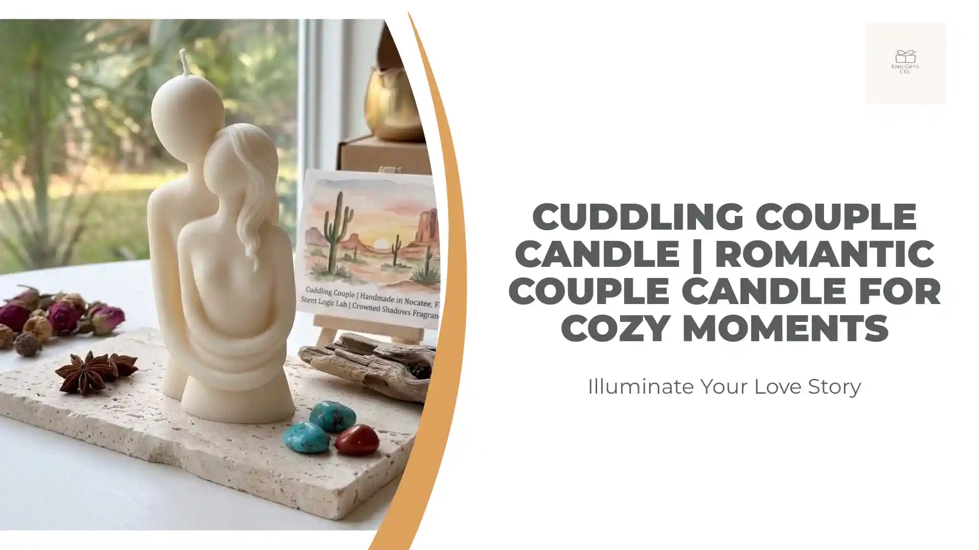 Cuddling Couple Candle | Romantic Couple Candle for Cozy Moments by@Outfy