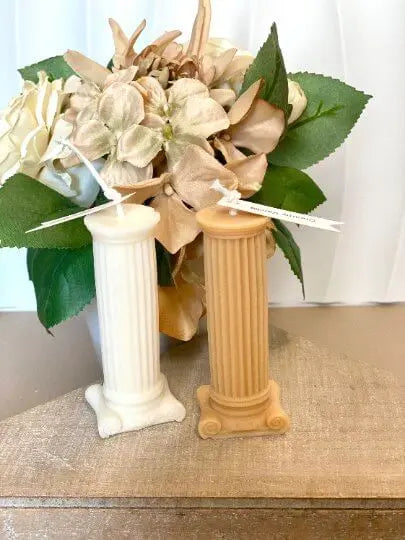 Roman Column Pillar Candle - Handcrafted Soy Wax Decor for Elegant Home Styling - handmade home fragrance gift