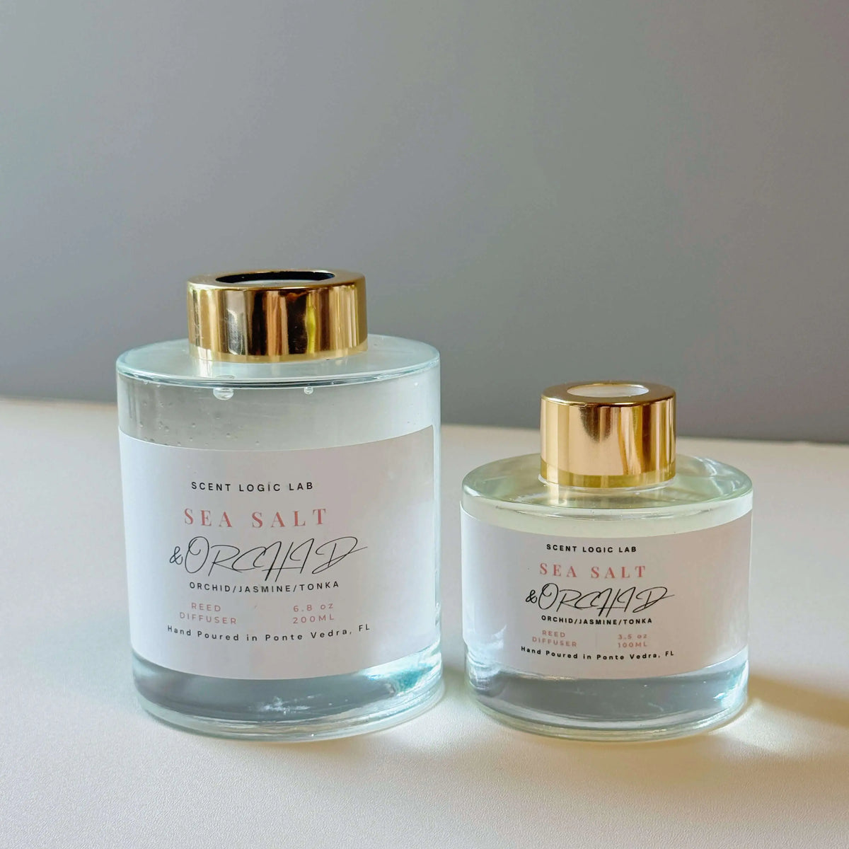 Sea Salt and Orchid Reed Diffuser – 100ml & 200ml | Hand-Poured Aroma for Home or Office - Kind Gifts Co.