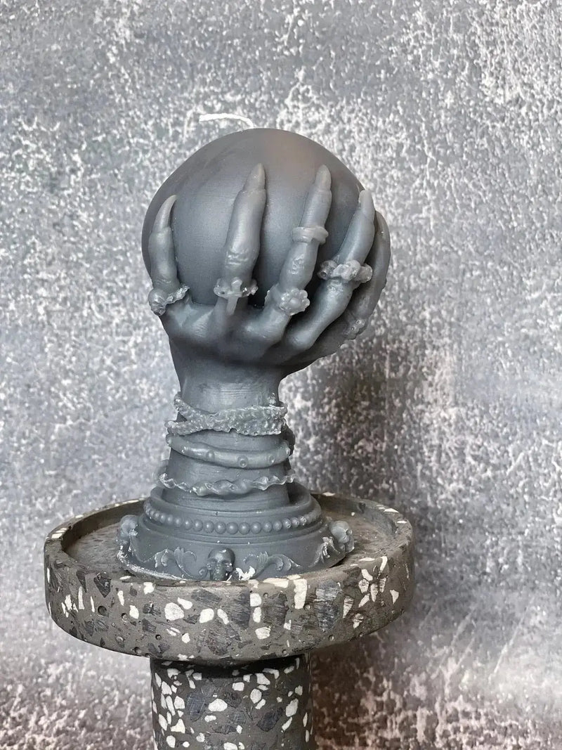 Crystal Ball Candle | Mystical Sculptural Soy Wax - handmade home fragrance gift